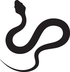 Fototapeta premium Coiled viper snake reptile silhouette vector eps illustration