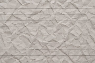 Obraz premium Crumpled gray lined paper sheet high detail seamless texture for backgrounds and mockups