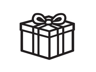 Minimal gift icon vector with attractive stylish bold artistry