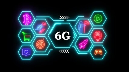 Illustrative graphics depicting 6g technology and its applications in modern communication - Powered by Adobe