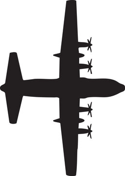 US Air Force C-130 Airborne Silhouette Lockheed Hercules Military Cargo Plane 2