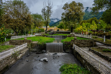 Artificial Waterfall in Scenic Qabala Park