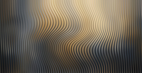 Metallic wavy lines texture with golden and silver tones