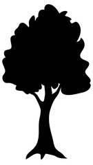 Olive tree silhouette minimal black isolated vector clean simple modern nature design
