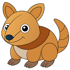 Cute cartoon bandicoot illustration with a friendly smiling expression