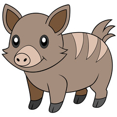 Cartoonish hyrax stock image illustration for children design projects