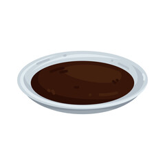 Illustration of Soy Sauce in a Dish