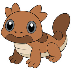 Cartoon salamander vector image isolated on white background