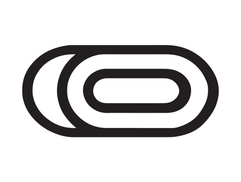 Elegant outlined link vector symbol in clean minimalist artistry