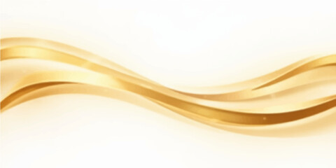 Obraz premium Abstract yellow-orange vector wave design flows with light and energy on a blue backdrop
