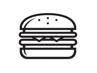 Modern burger menu navigation icon vector in clean minimalist style