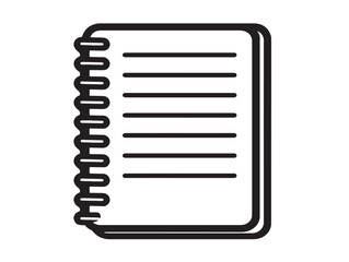 Clean notepad vector illustration for writing apps and office stationery