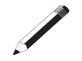 Clean pencil tool icon for educational apps and creative software
