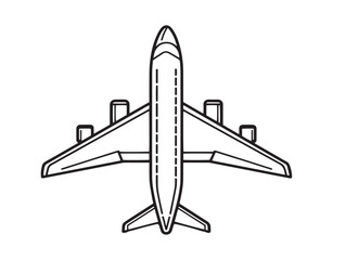 Contemporary airplane alternate icon for travel and aviation websites