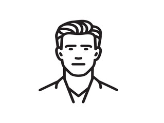 Elegant portrait icon for photography apps and user profile pictures