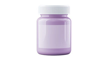 Purple jar with white cap centered layout