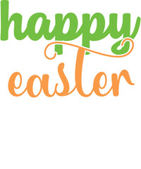 Happy easter text with decorative swirls on black background