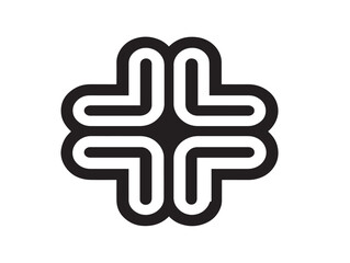 Clean printer symbol vector for office software and user interfaces