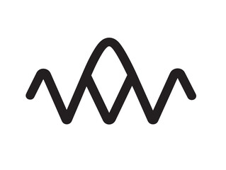 Elegant activity pulse icon for sports watches and health apps