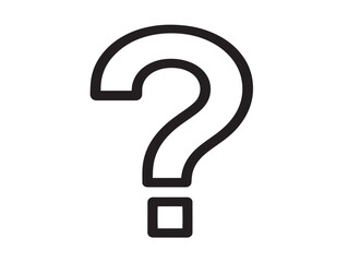 Simple question mark icon for help sections and user interface design