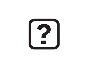 Elegant Square Question Mark Vector Illustration for Digital Platforms