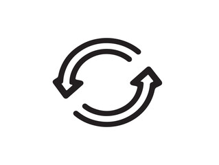 Circular Refresh Arrow Icon Design in a Clean Minimalist Vector Style