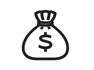 Elegant Money Bag Vector Illustration for Banking and Investment Projects