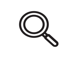 Modern minimalist stock image of magnifying glass search icon