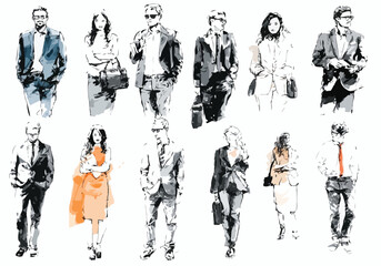 business people vector art