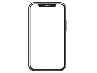 Elegant Smartphone Device Icon in a Simple Minimalist Line Art Style