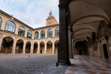 Obraz premium Archiginnasio of Bologna and teatro anatomico the medical school interior and exterior images