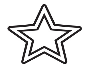 Beautiful Sparkling Star Icon Design in a Simple Minimalist Style