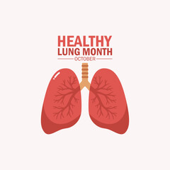 Vector graphic of Healthy Lung Month for Healthy Lung Month celebration.