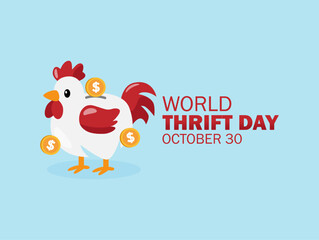 Vector graphic of World Thrift Day for World Thrift Day celebration.