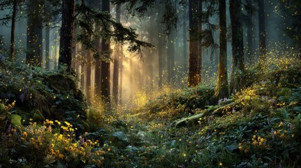 Fototapeta premium Enchanted Fairytale Forest.