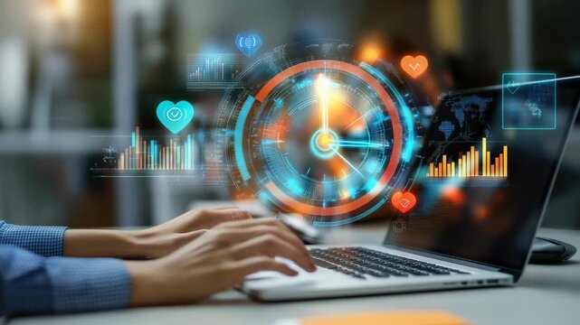 Organized digital structure: device desktop, document overview, agenda tracker, clock schedule, utility method, process alignment, scheme template, chart display, tech gear, system balance result grid