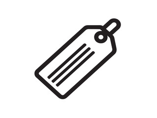 Modern Price Tag Icon in a Clean Minimalist Vector Line Art Design