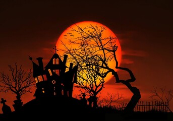 spooky halloween night