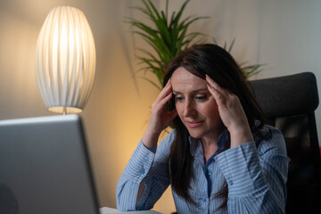 Stressed business woman
