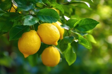 Lemons On Tree Branch