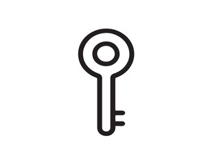 Secure unlock symbol icon in clean minimalist line vector style