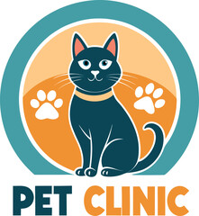 pet clinic logo design vector