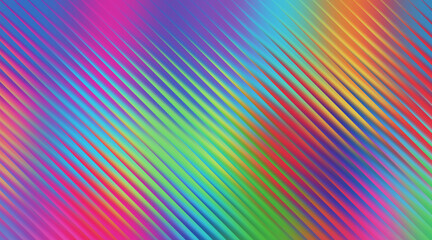Vibrant rainbow gradient with diagonal ribbed texture and light refraction effect