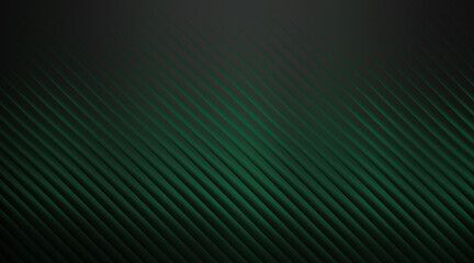 Obraz premium Dark abstract background with subtle diagonal lines in deep green and black, creating a sophisticated texture