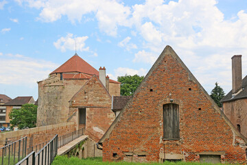 city walls of Auxonne, France	