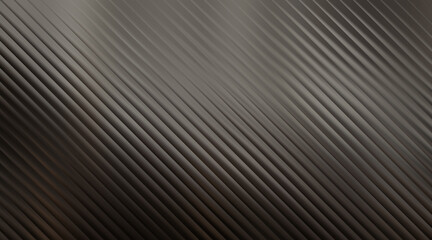 Metallic ribbed surface with diagonal lines and soft lighting, abstract background