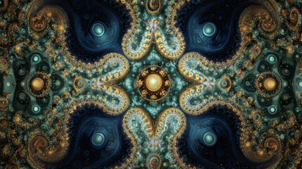Abstract fractal art with intricate details and a mesmerizing pattern.