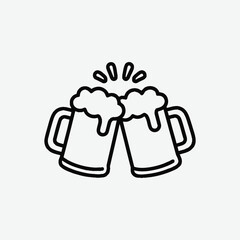 Bold outlines, smooth curves, and overflowing foam in a cartoonish style—perfect for logos, posters, T-shirt prints, stickers, and branding with transparent background.