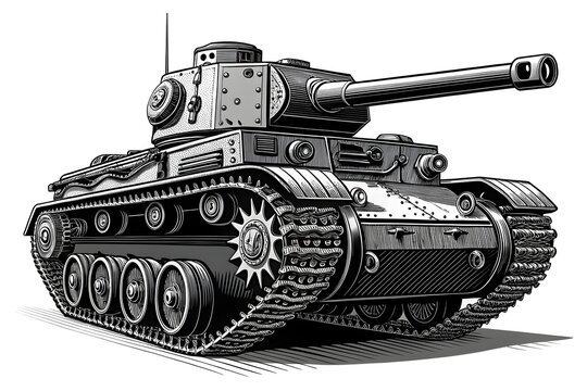 Military Tank Illustration vehicle army