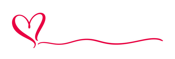 Heart calligraphy shape. Design element for text.